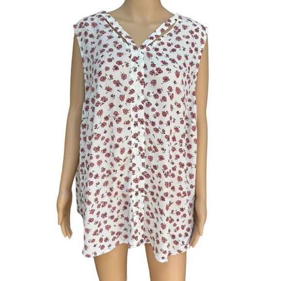 Ryan Wythe Tops - Ryan Wythe women’s floral sleeveless blouse size 3X